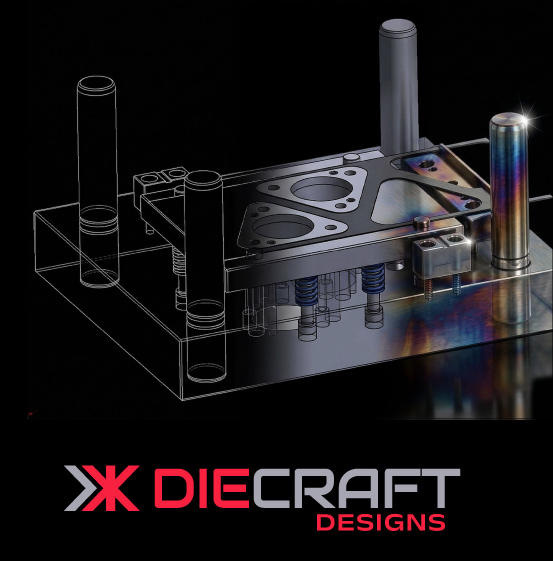 dibujo de troquel y logo